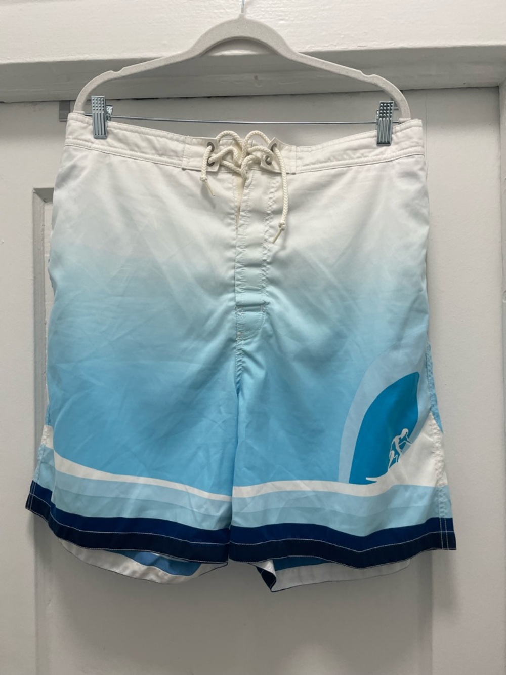 Tommy Hilfiger Light Blue Striped Swim/Surf Shorts